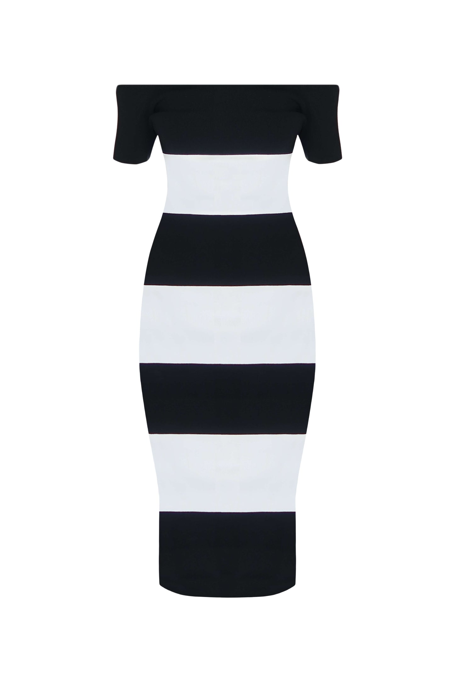 Pearline Stripped Midi Dress